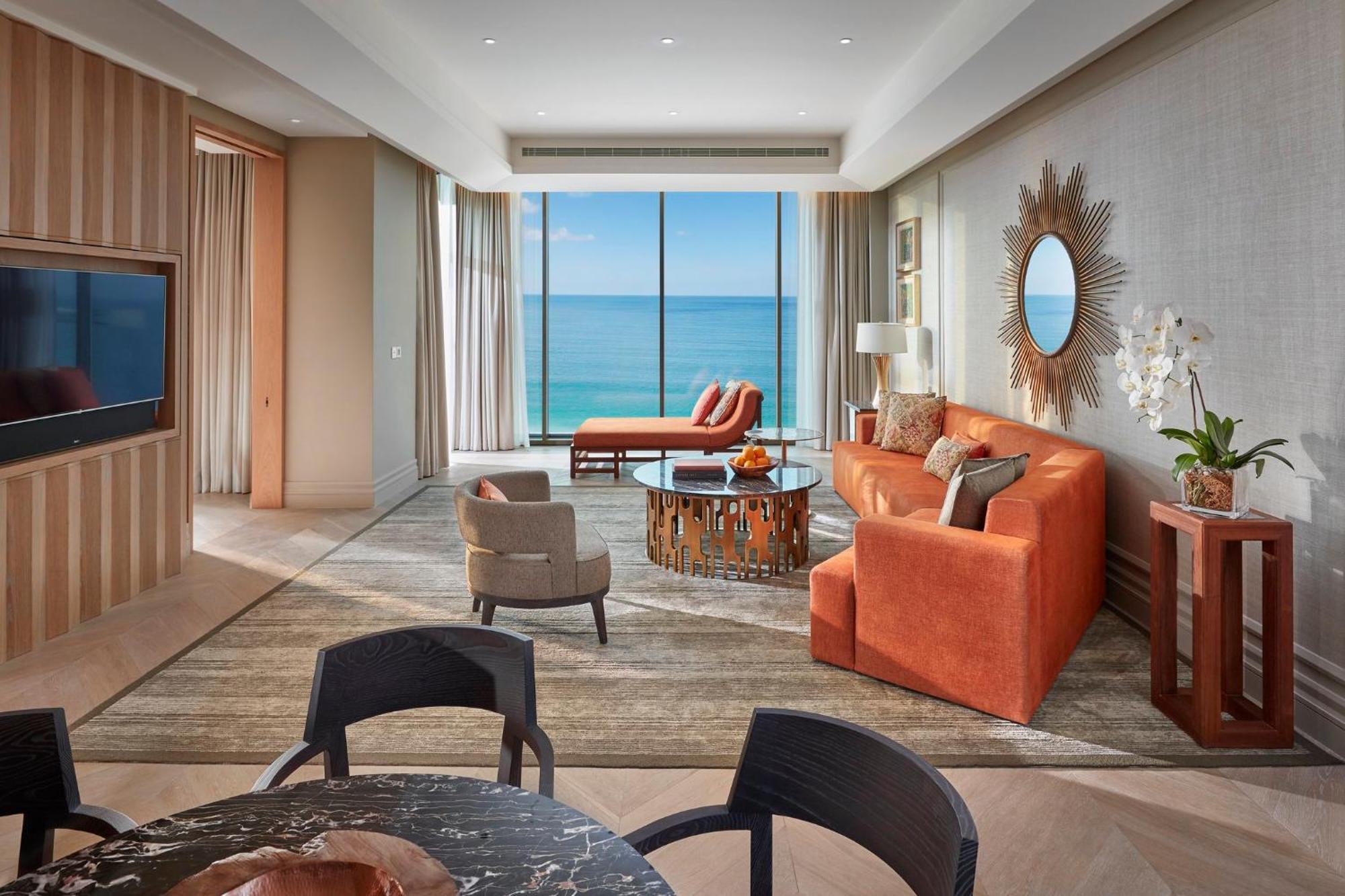 Mandarin Oriental Jumeira, Dubái Exterior foto A living room at the hotel